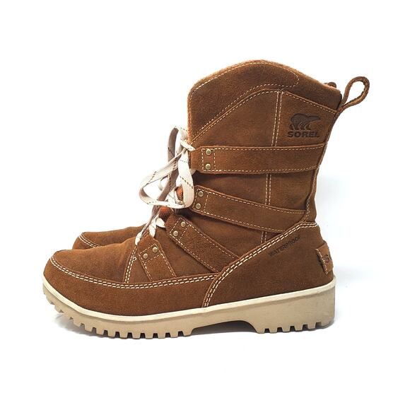Sorel Meadow Lace Snow Chukka Boots Suede Leather Tan NL2208 286 Size US 9 - Picture 3 of 9